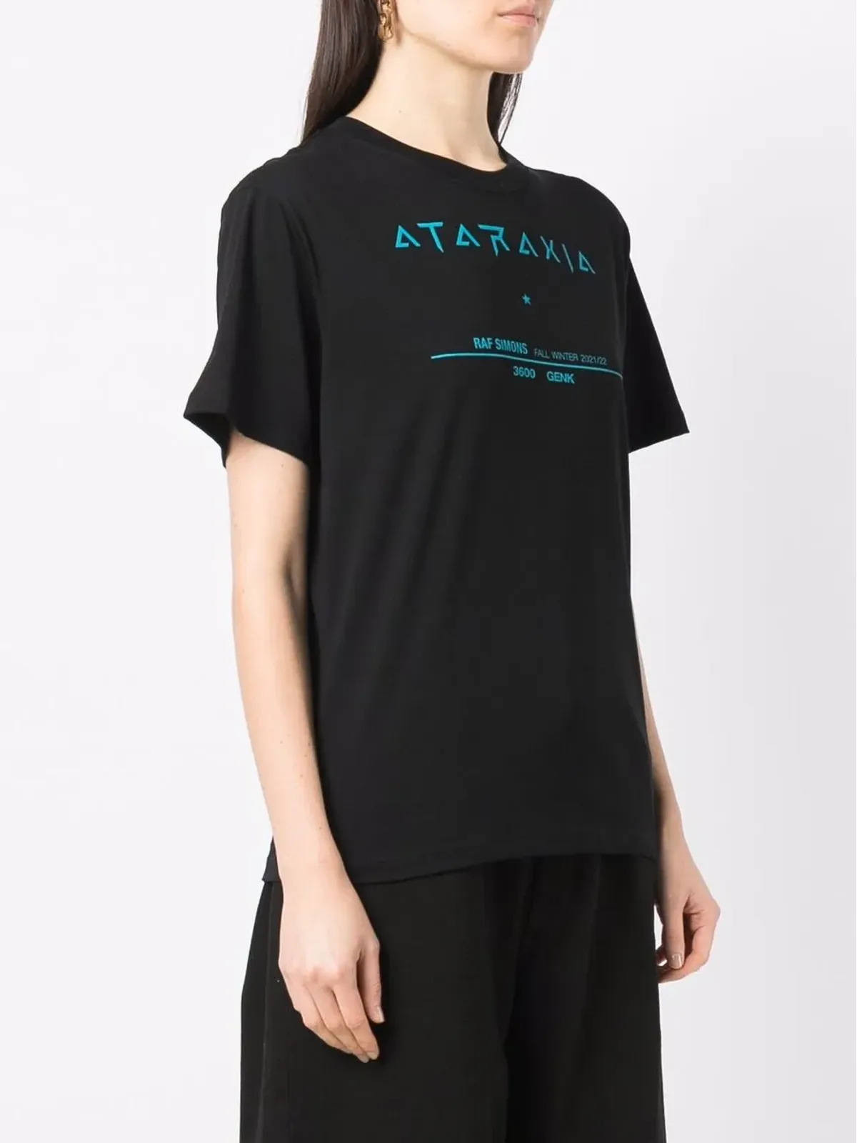 Raf Simons ロゴプリント半袖Tシャツ（ブラック） - 画像3