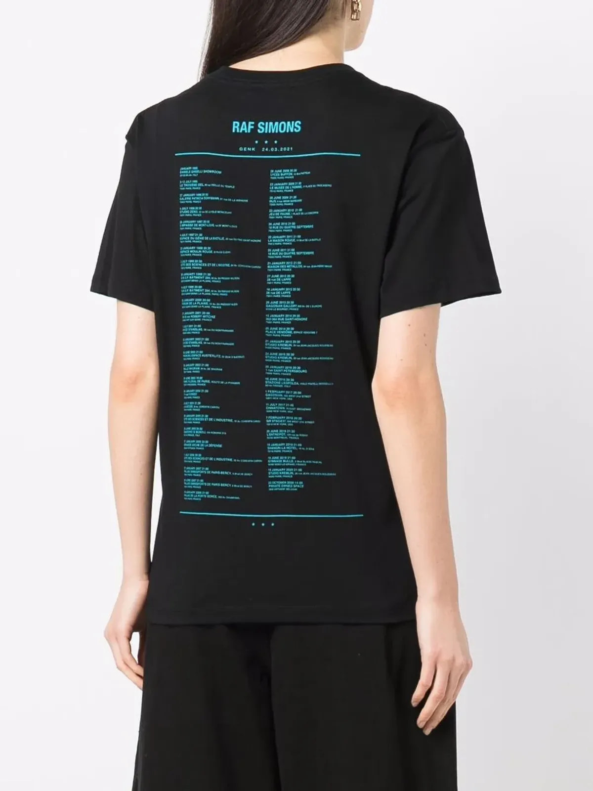 Raf Simons ロゴプリント半袖Tシャツ（ブラック） - 画像4