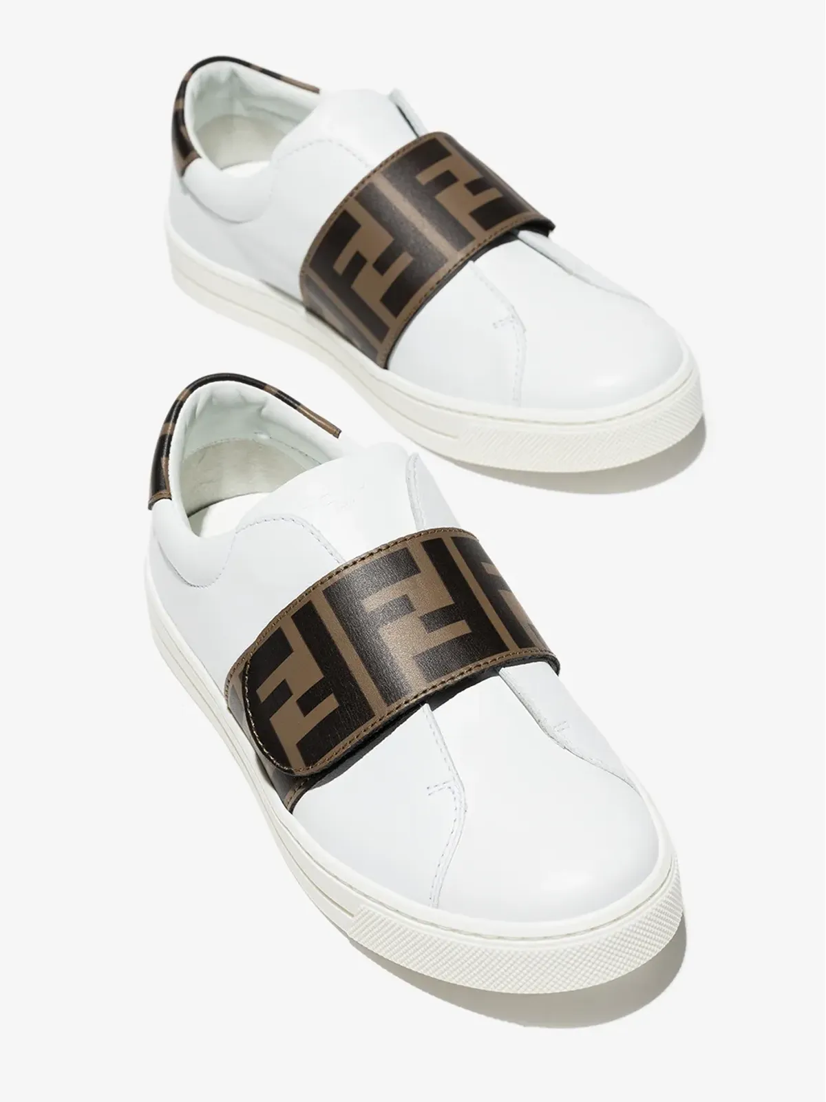 Fendi Kids ロゴストラップ ローカットスニーカー - 画像2