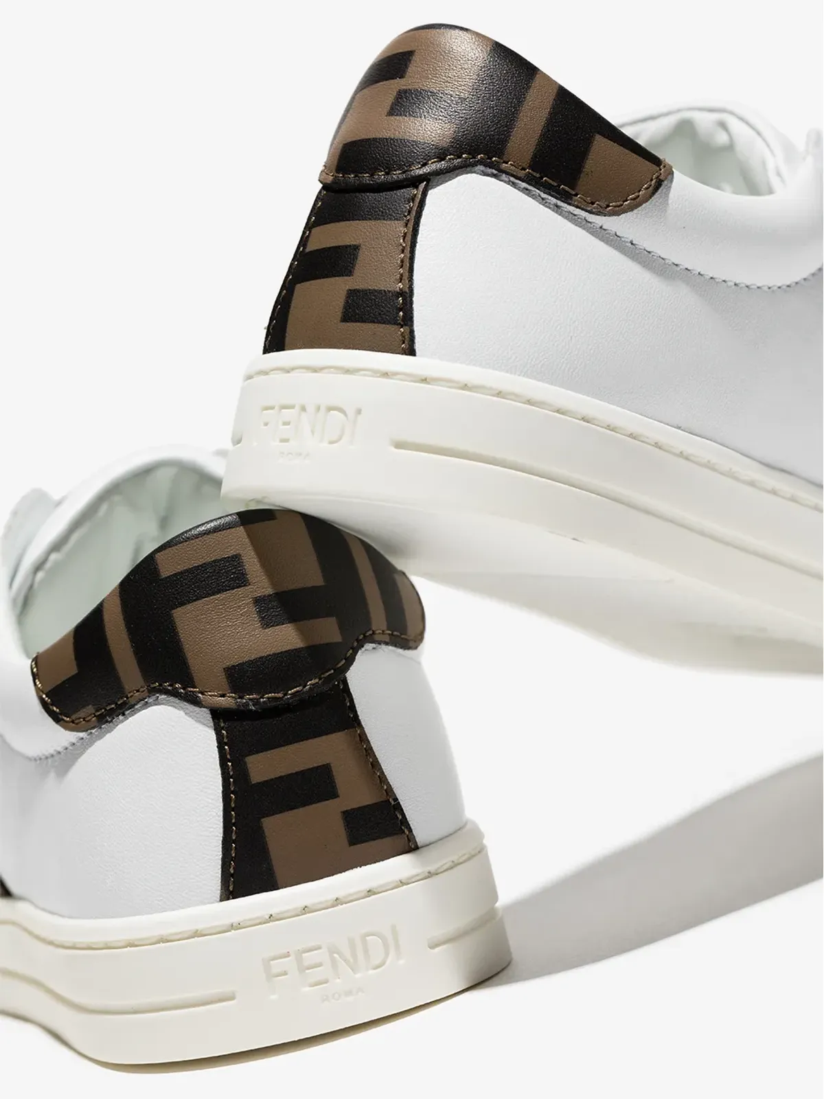 Fendi Kids ロゴストラップ ローカットスニーカー - 画像3