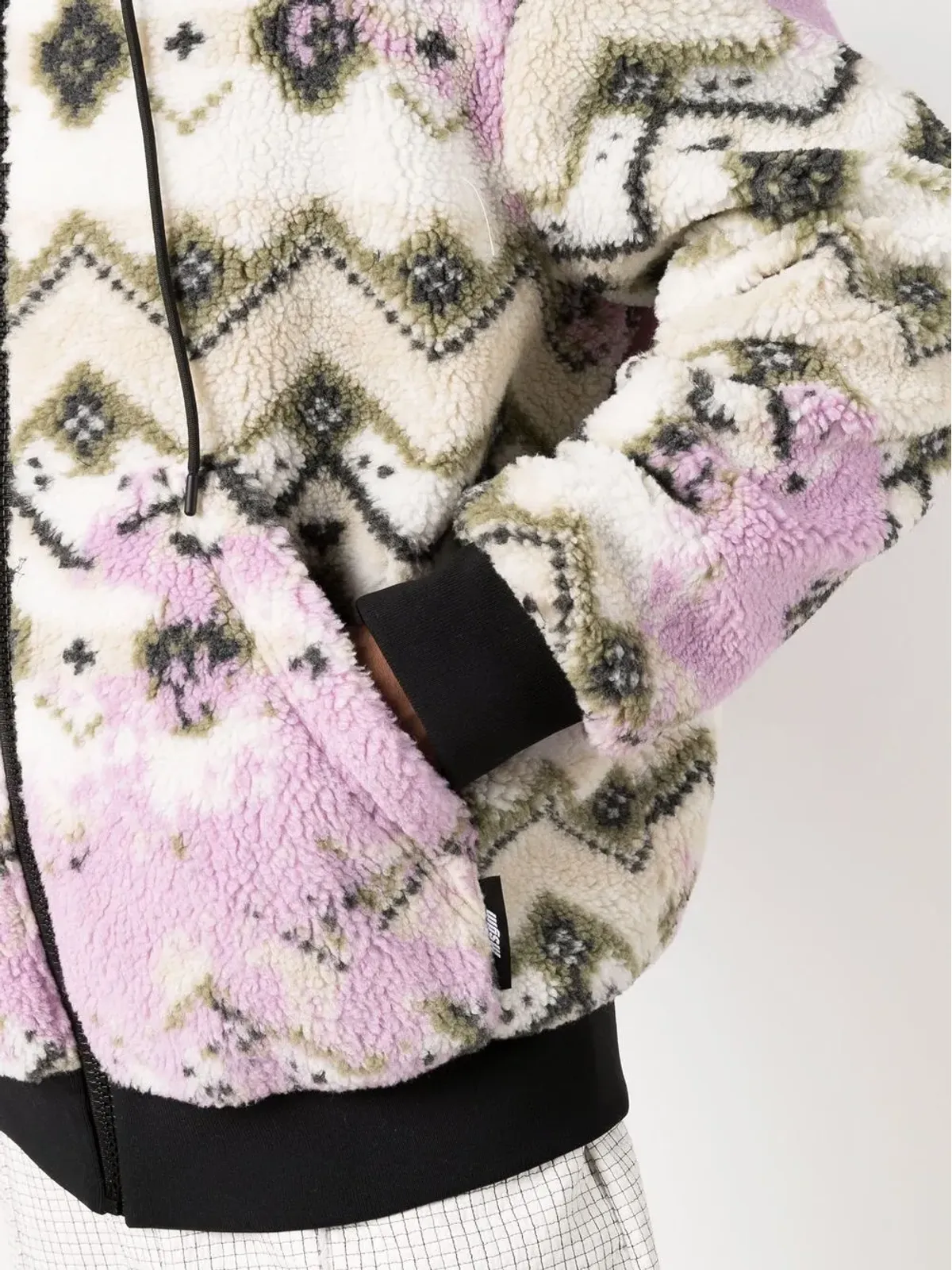 MSGM ジオメトリックプリント フード付きジャケット - 画像5
