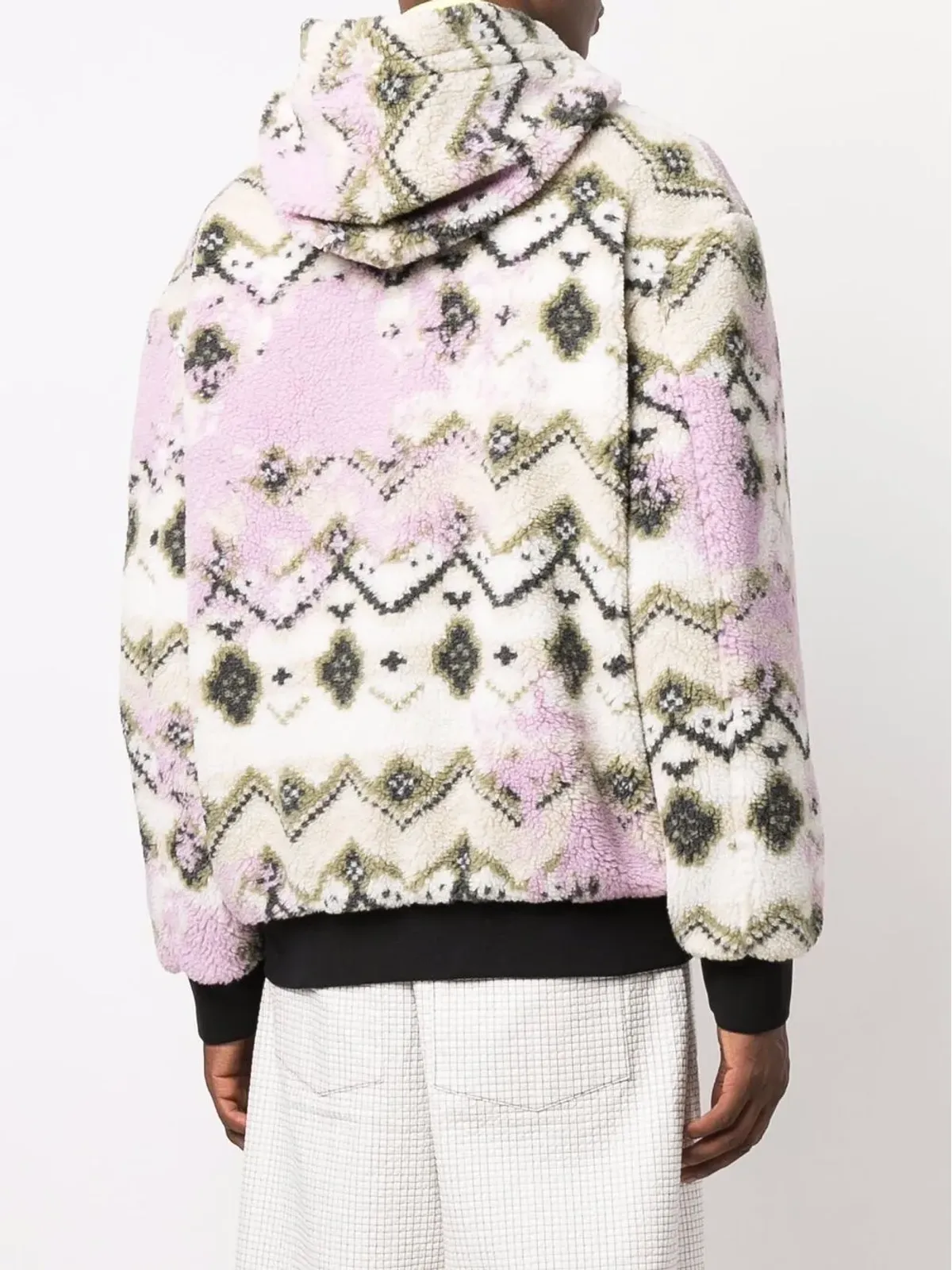 MSGM ジオメトリックプリント フード付きジャケット - 画像4