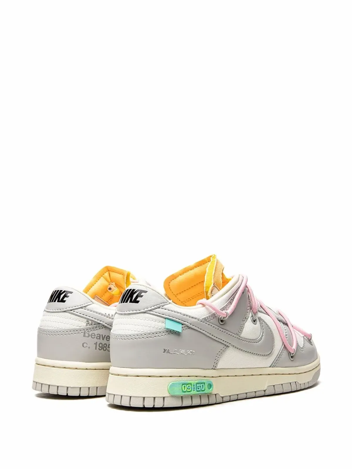 Nike X Off-White ダンク ロー Lot 09 スニーカー - 画像3