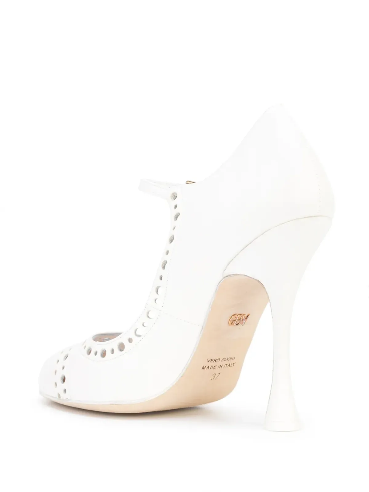 Giambattista Valli パンチングレザー パンプス - 画像3