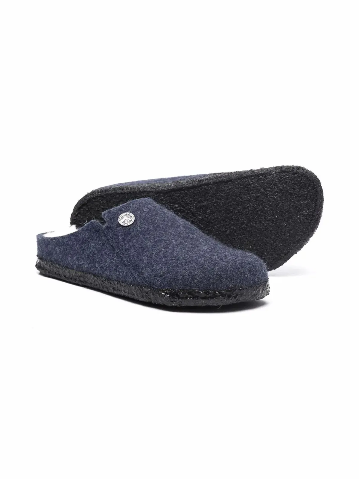 Birkenstock Kids ロゴボタン シアーリングスリッパ - 画像2