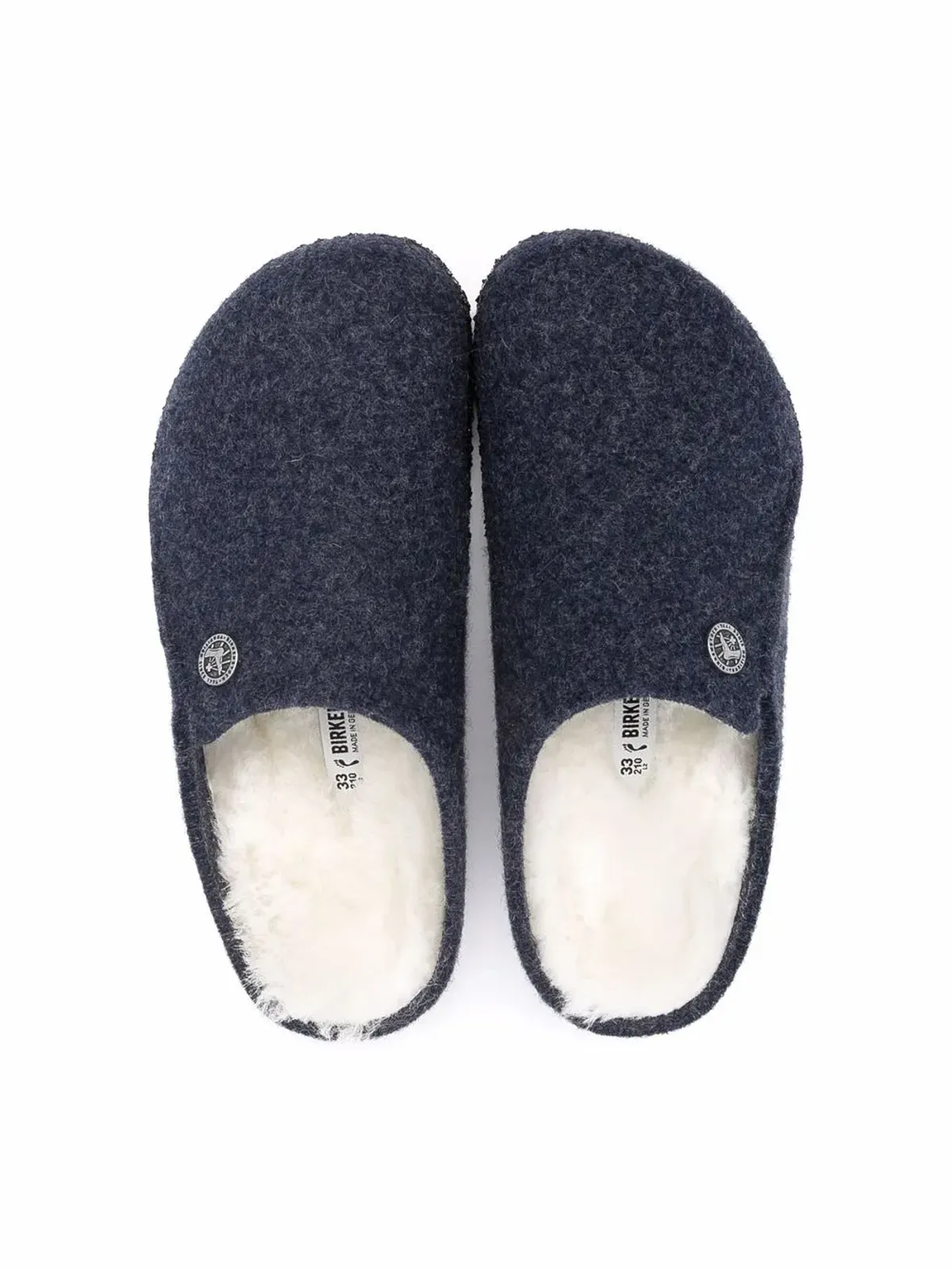 Birkenstock Kids ロゴボタン シアーリングスリッパ - 画像3
