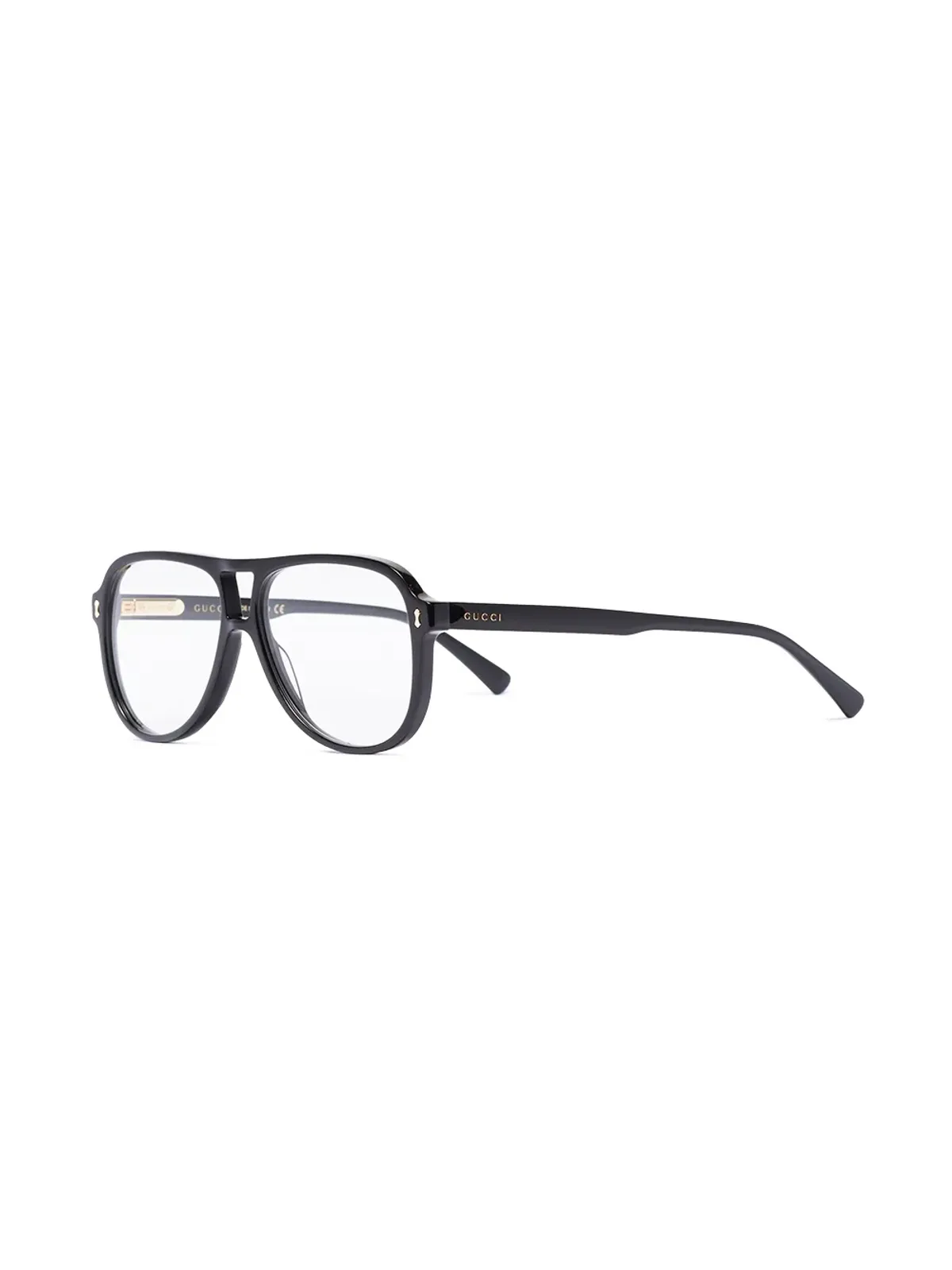 Gucci Eyewear pilot frame glasses - Black - 画像3
