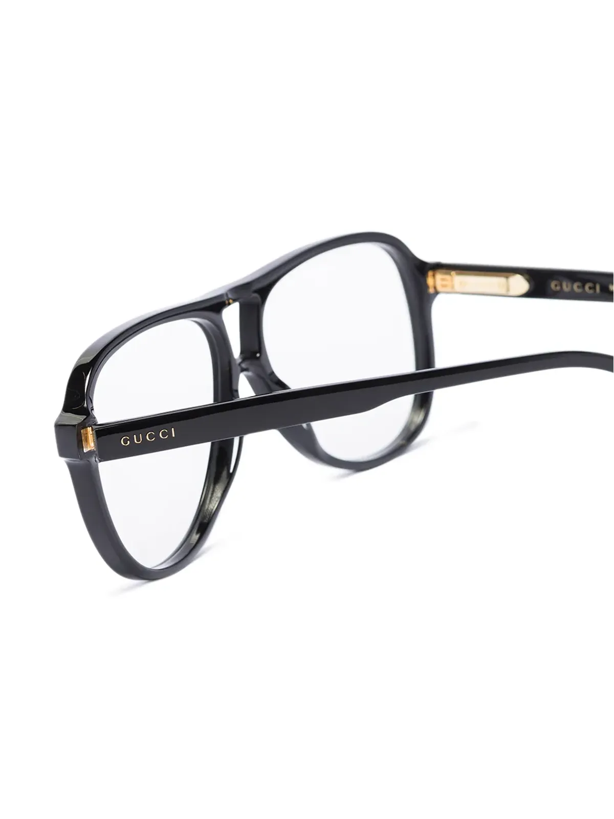Gucci Eyewear pilot frame glasses - Black - 画像4