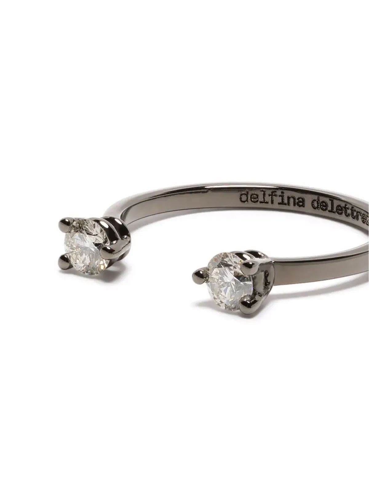 Delfina Delettrez 18ktゴールド ドッツ ダイヤモンド リング - ブラック - 画像3
