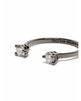 Delfina Delettrez 18ktゴールド ドッツ ダイヤモンド リング - ブラック - サムネイル3