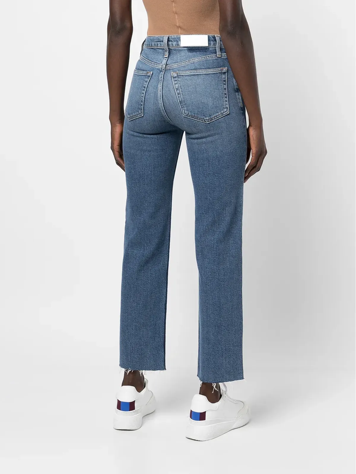 RE/DONE Stobe Pipe high-rise straight jeans - Blue - 画像4