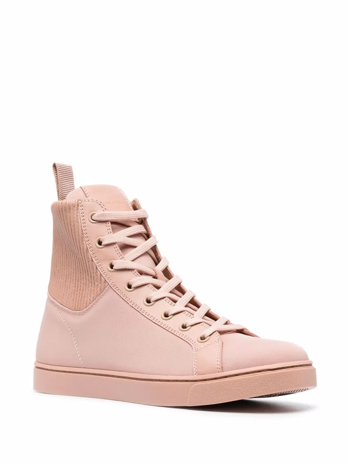 Gianvito Rossi ニットパネルド ハイトップスニーカー - 画像2