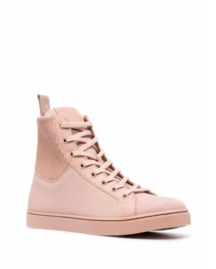 Gianvito Rossi ニットパネルド ハイトップスニーカー - サムネイル2