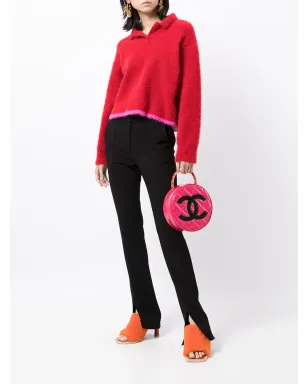 CHANEL ビンテージ 1995 ダイヤモンドキルティングCCハンドバッグ ピンク - サムネイル2
