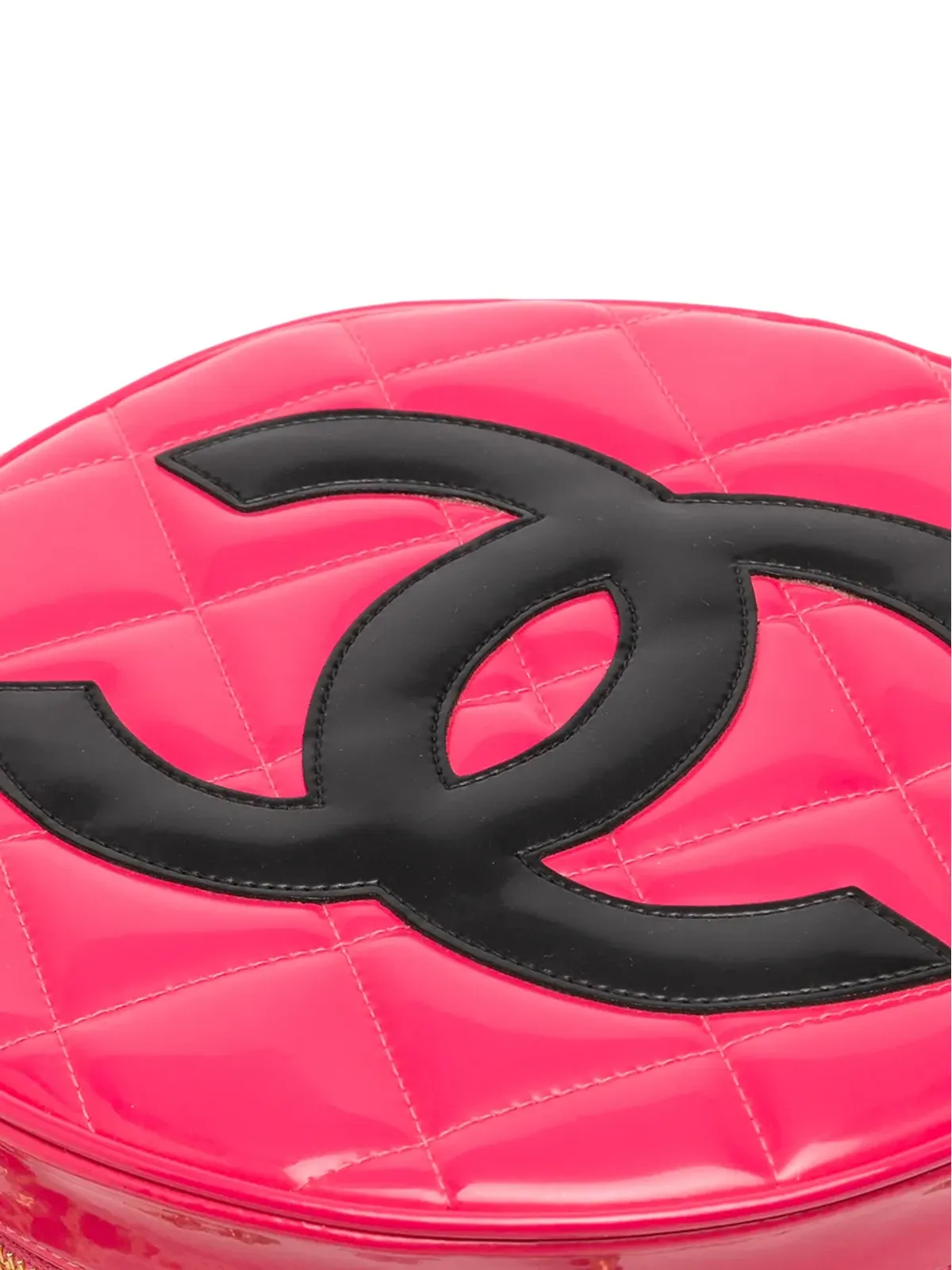 CHANEL ビンテージ 1995 ダイヤモンドキルティングCCハンドバッグ ピンク - 画像4