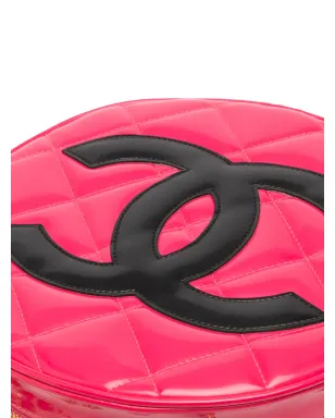 CHANEL ビンテージ 1995 ダイヤモンドキルティングCCハンドバッグ ピンク - サムネイル4
