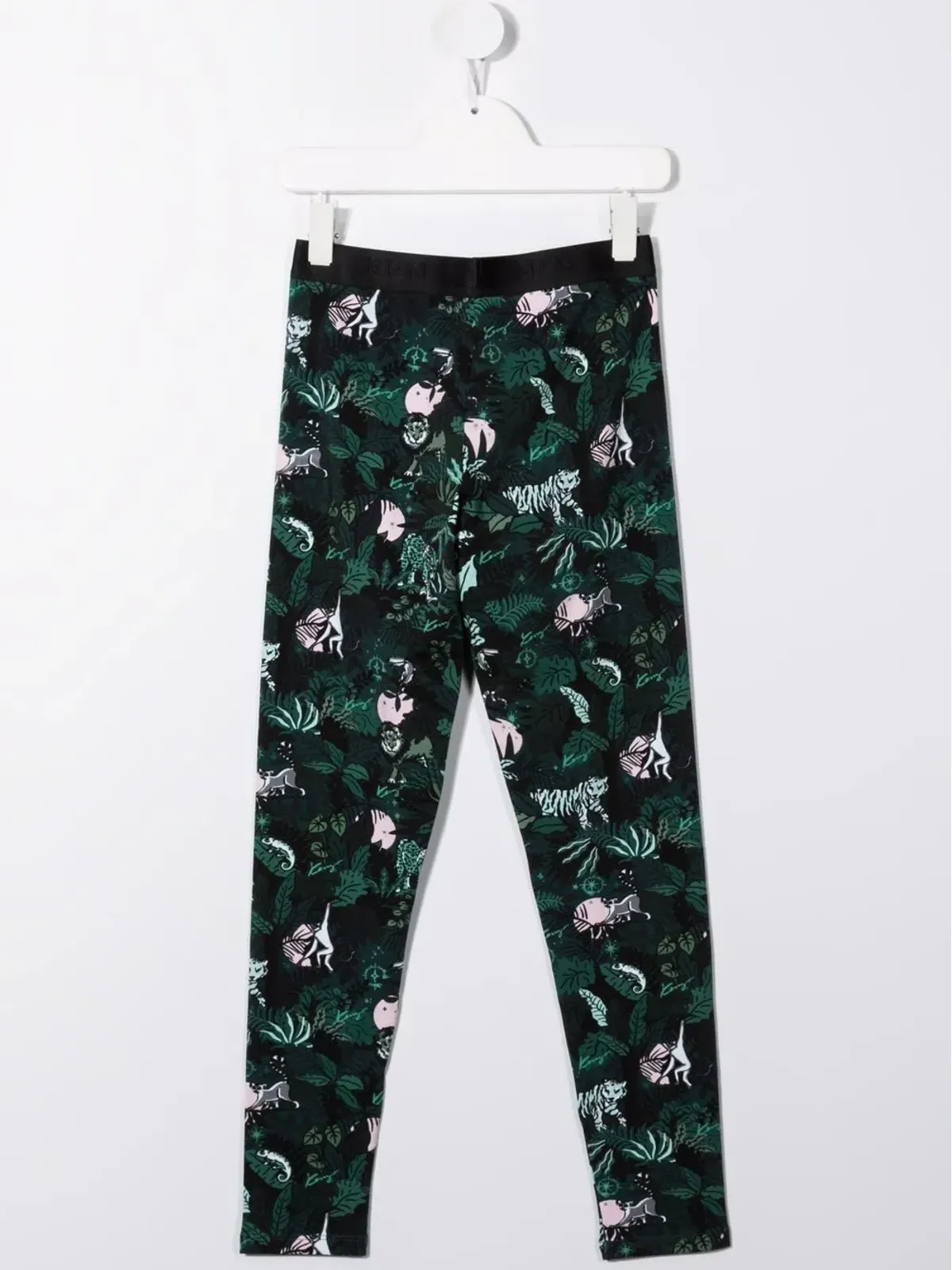 Kenzo Kids ティーン leaf-print トラックパンツ - グリーン - 画像2