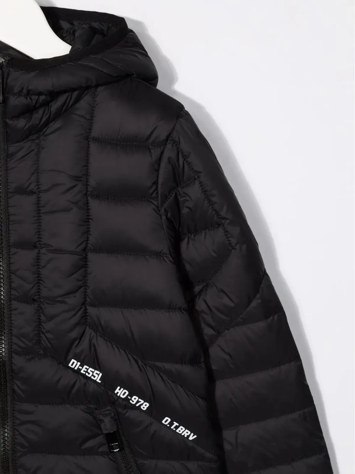 Diesel Kids フード付きジップアップパディッドジャケット - 画像3