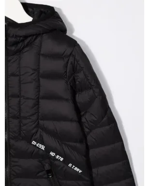 Diesel Kids フード付きジップアップパディッドジャケット - サムネイル3