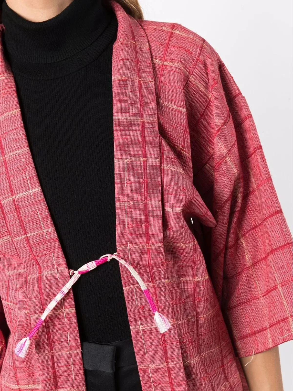 A.N.G.E.L.O. Vintage Cult 1970s square-sleeved checked jacket - Red - 画像5