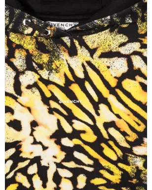 Givenchy Kids abstract-print hooded dress - Black - サムネイル3