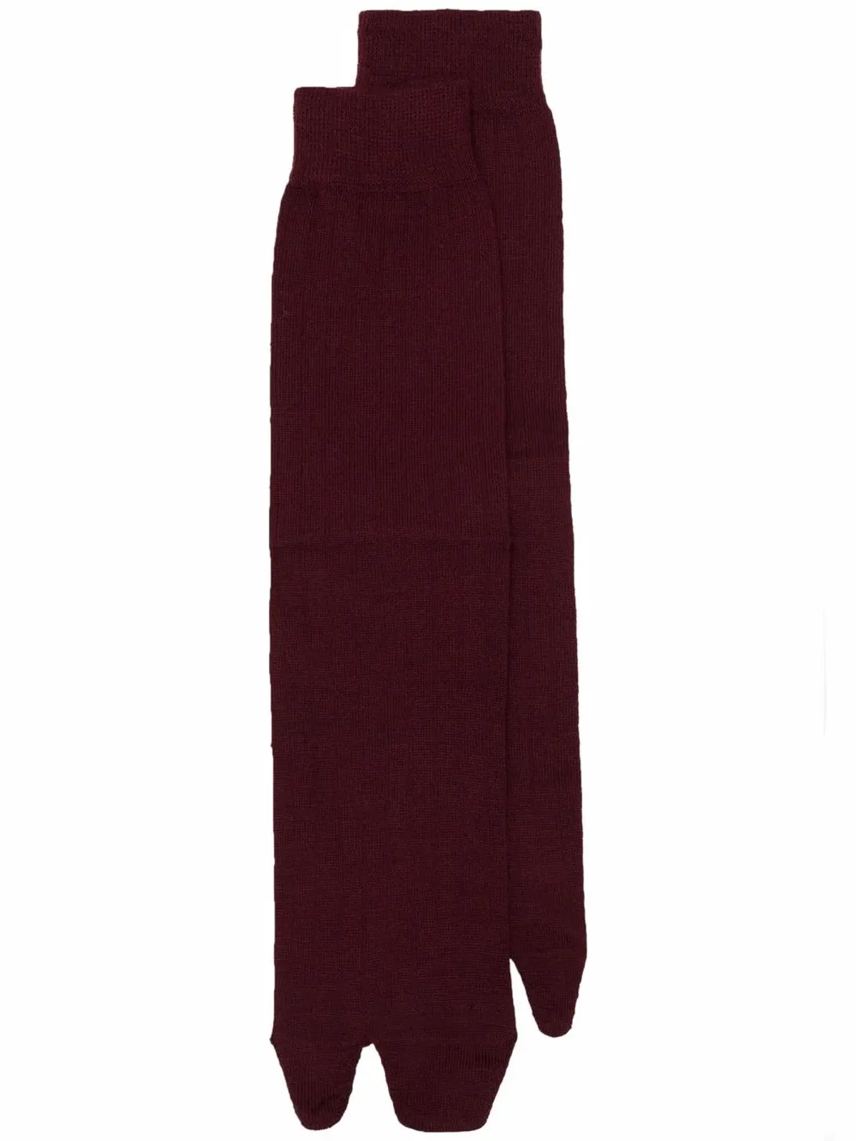 Maison Margiela Tabi knee-high socks - Red - 画像1