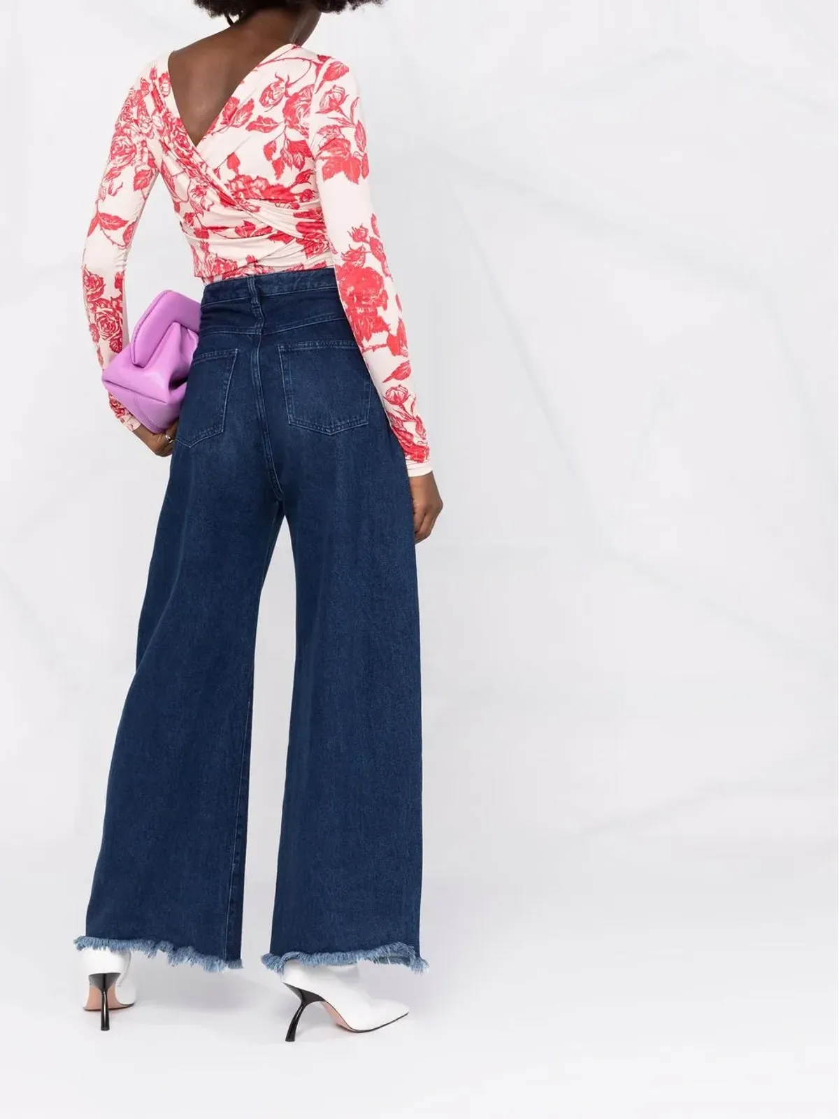 MSGM 花柄プリント ブラウス - 画像4