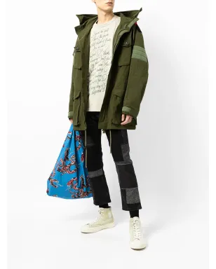 Junya Watanabe MAN パッチワークデザイン クロップドジーンズ - ブラック - サムネイル2