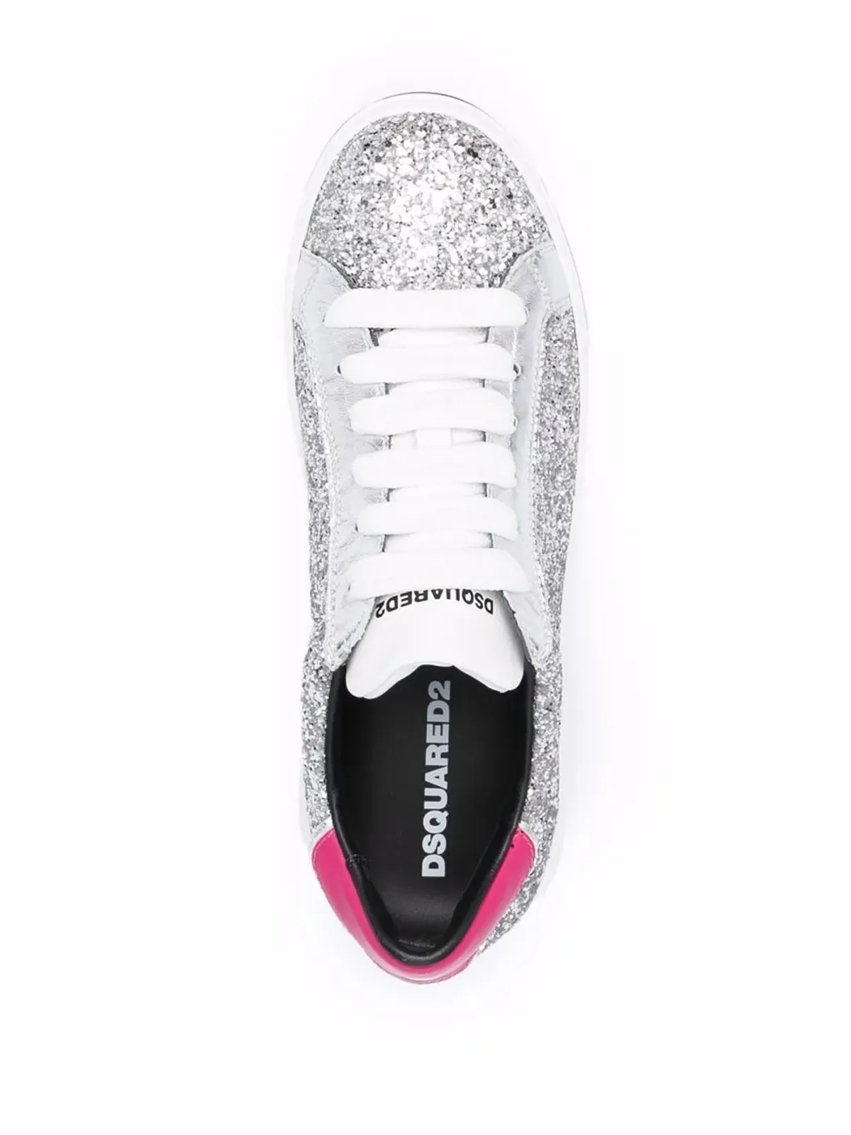 DSQUARED2 グリッター・ディテール ロー・トップスニーカー - 画像4