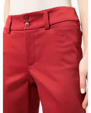 agnès b. ストレートレッグ クロップドパンツ - レッド - サムネイル5