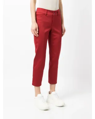 agnès b. ストレートレッグ クロップドパンツ - レッド - サムネイル3