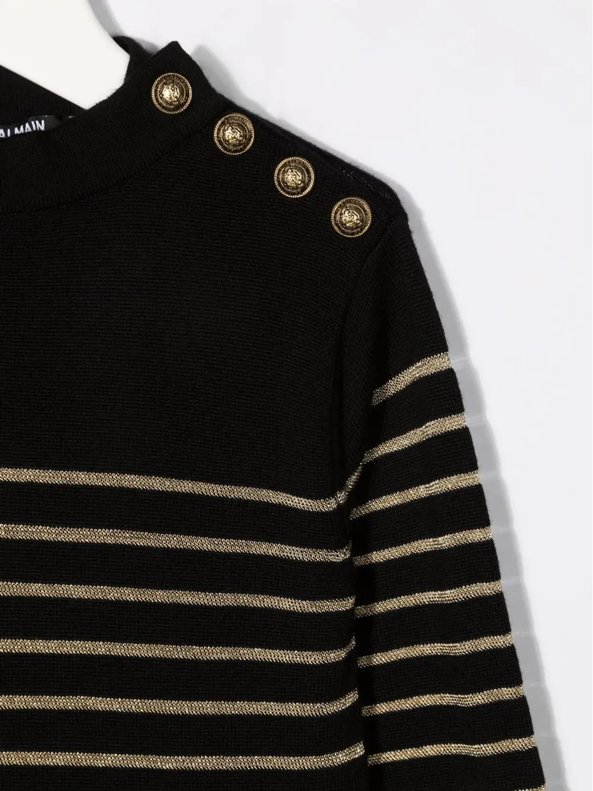 Balmain Kids スパークルニットストライプドレス - 画像3
