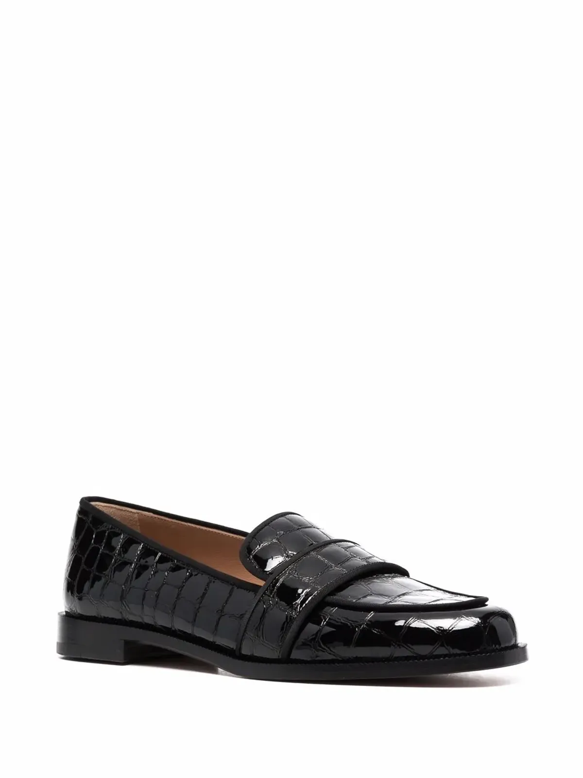 Aquazzura Martin snakeskin mocassins - Black - 画像2