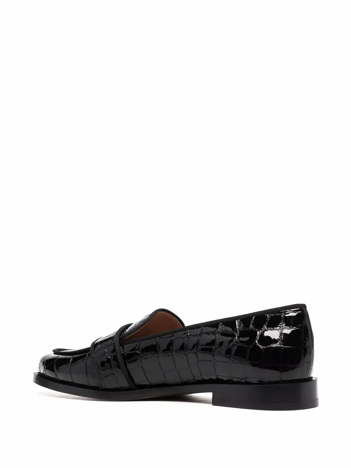 Aquazzura Martin snakeskin mocassins - Black - 画像3