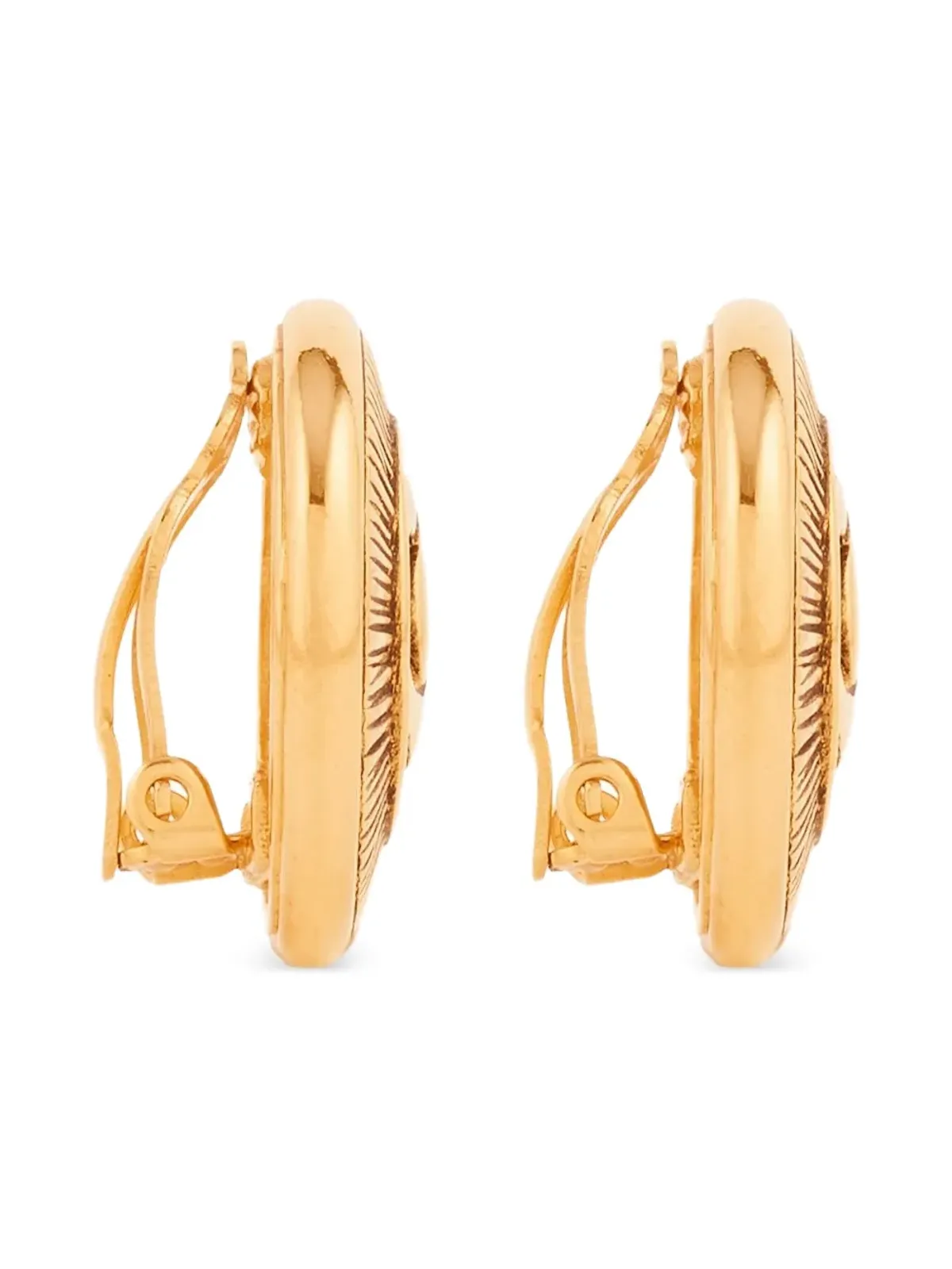 CHANEL Pre-Owned 1980s CCロゴ クリップオンイヤリング - ゴールド - 画像2