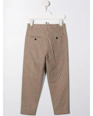 DSQUARED2 KIDS チェック柄テーラードトラウザー - サムネイル2