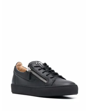 Giuseppe Zanotti フランキー ロー・トップ ジップディテール スニーカー - ブラック - サムネイル2