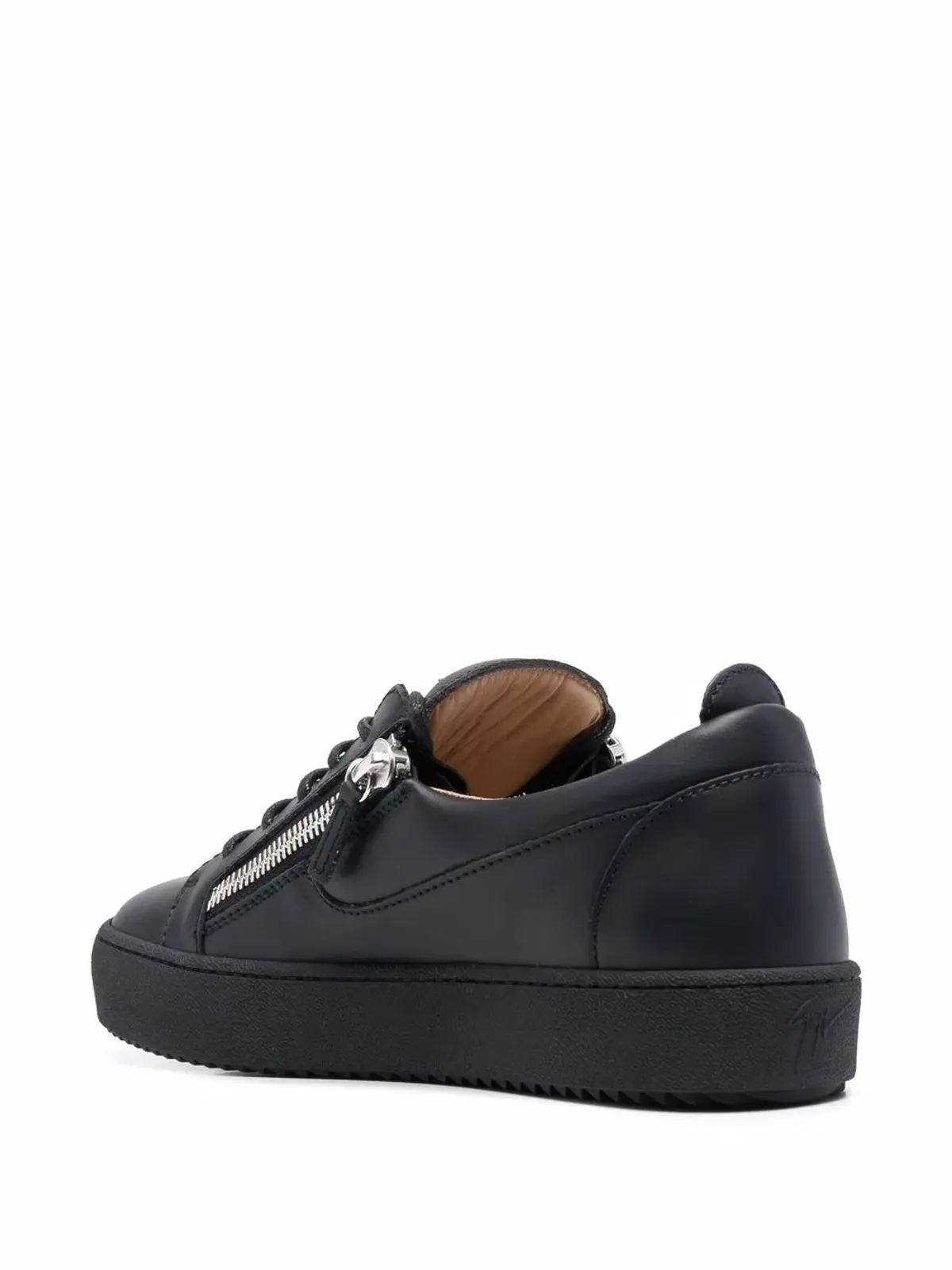 Giuseppe Zanotti フランキー ロー・トップ ジップディテール スニーカー - ブラック - 画像3