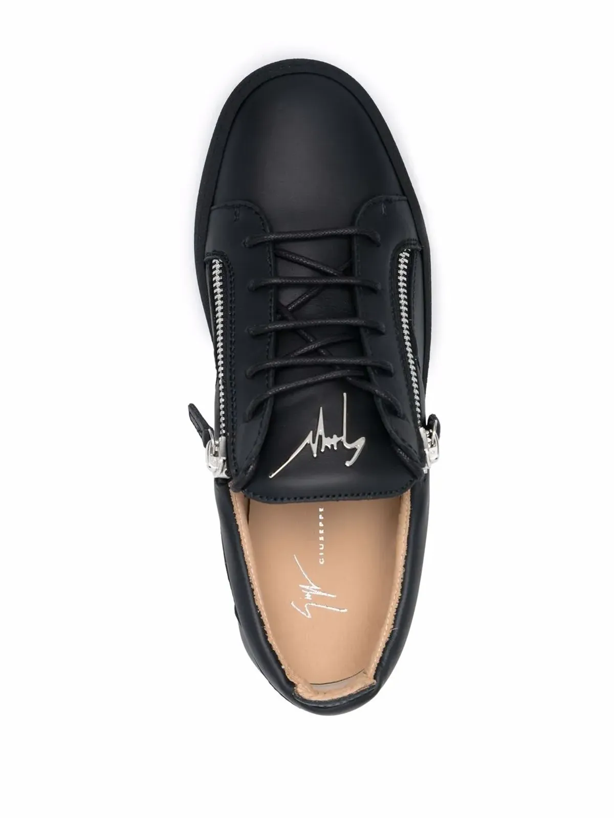 Giuseppe Zanotti フランキー ロー・トップ ジップディテール スニーカー - ブラック - 画像4