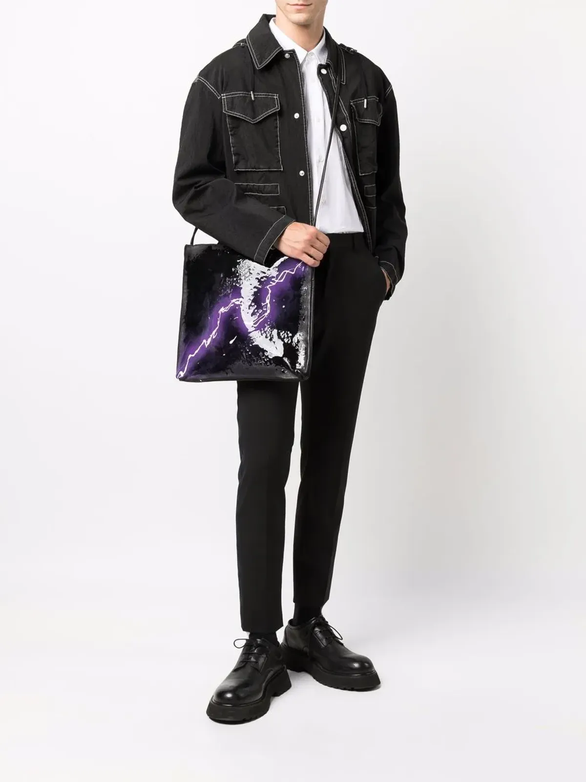 Guidi サンダープリント ショルダーバッグ - 画像2