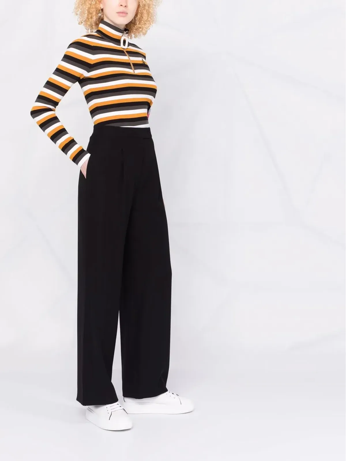 Emporio Armani 高腰ワイドパンツ - 画像4