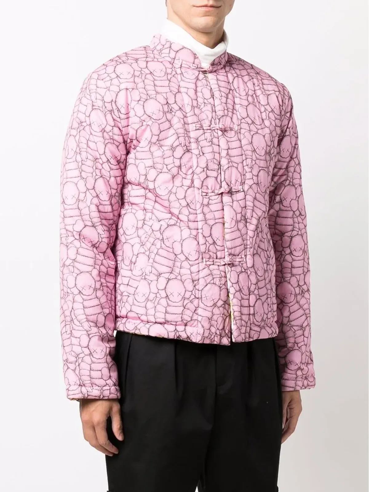 Comme Des Garçons Shirt x KAWS リバーシブルパディングジャケット - ピンク - 画像3