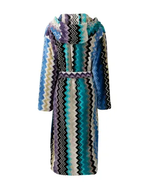Missoni Home ジアコモ ベルト付きフ hooded バスローブ - サムネイル2