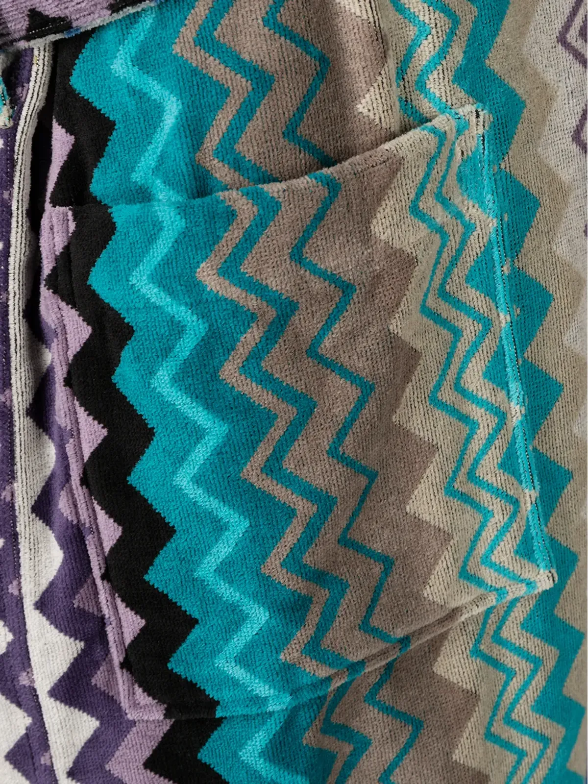 Missoni Home ジアコモ ベルト付きフ hooded バスローブ - 画像3