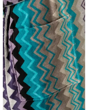 Missoni Home ジアコモ ベルト付きフ hooded バスローブ - サムネイル3