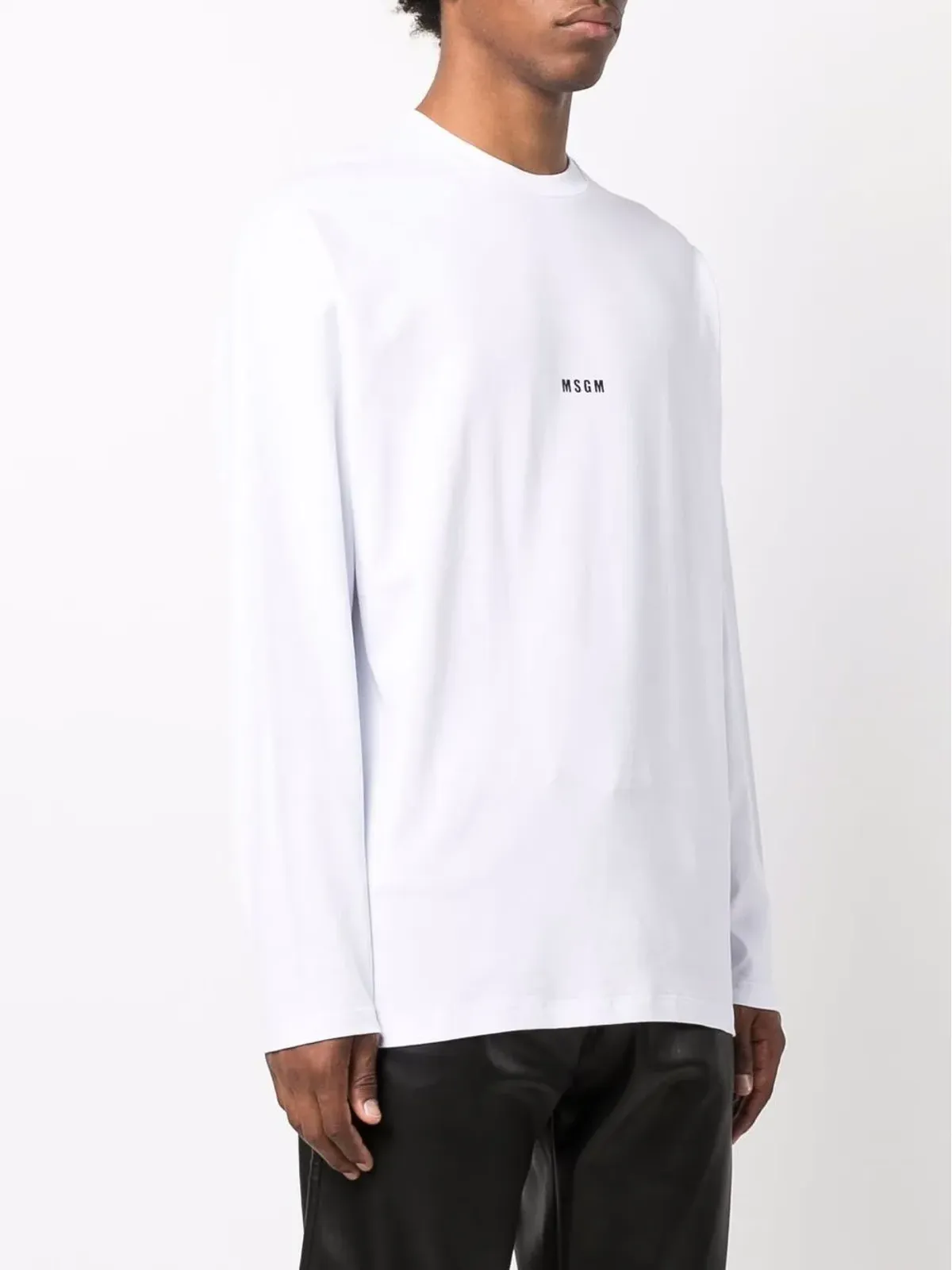 MSGM ロゴプリント長袖Tシャツ - White - 画像3