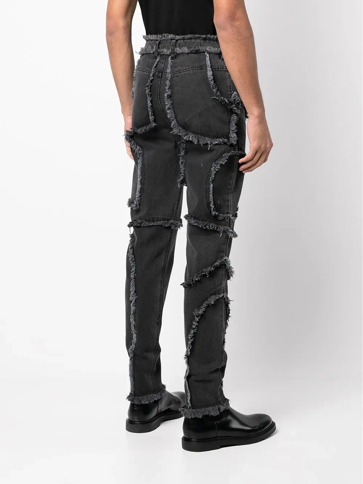Eckhaus Latta シームディテール クロップドジーンズ - 画像5