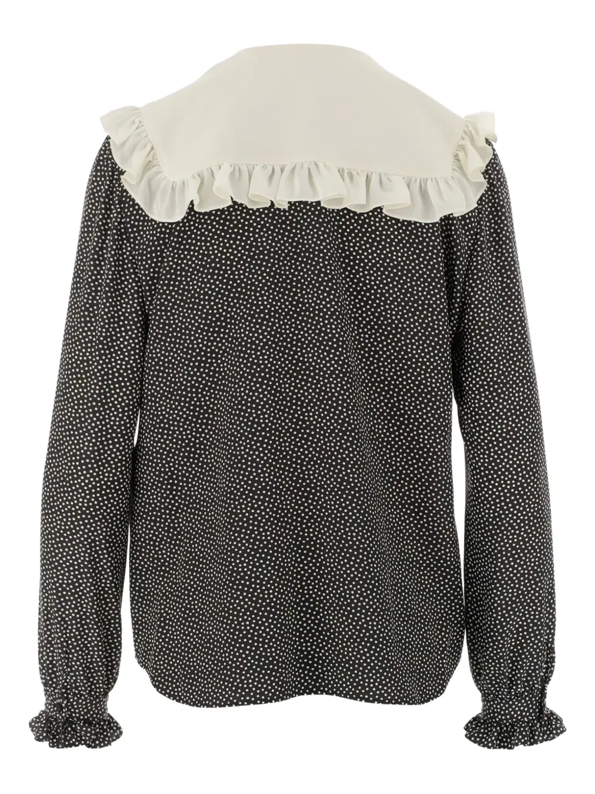 Saint Laurent ピーターパンカラー ドット柄 ブラウス - 画像2