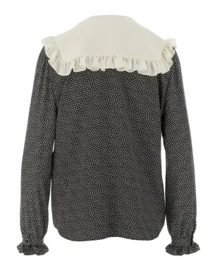 Saint Laurent ピーターパンカラー ドット柄 ブラウス - サムネイル2