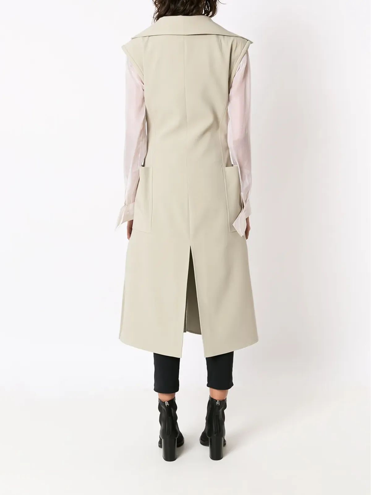 Gloria Coelho sleeveless longline waistcoat - 画像4